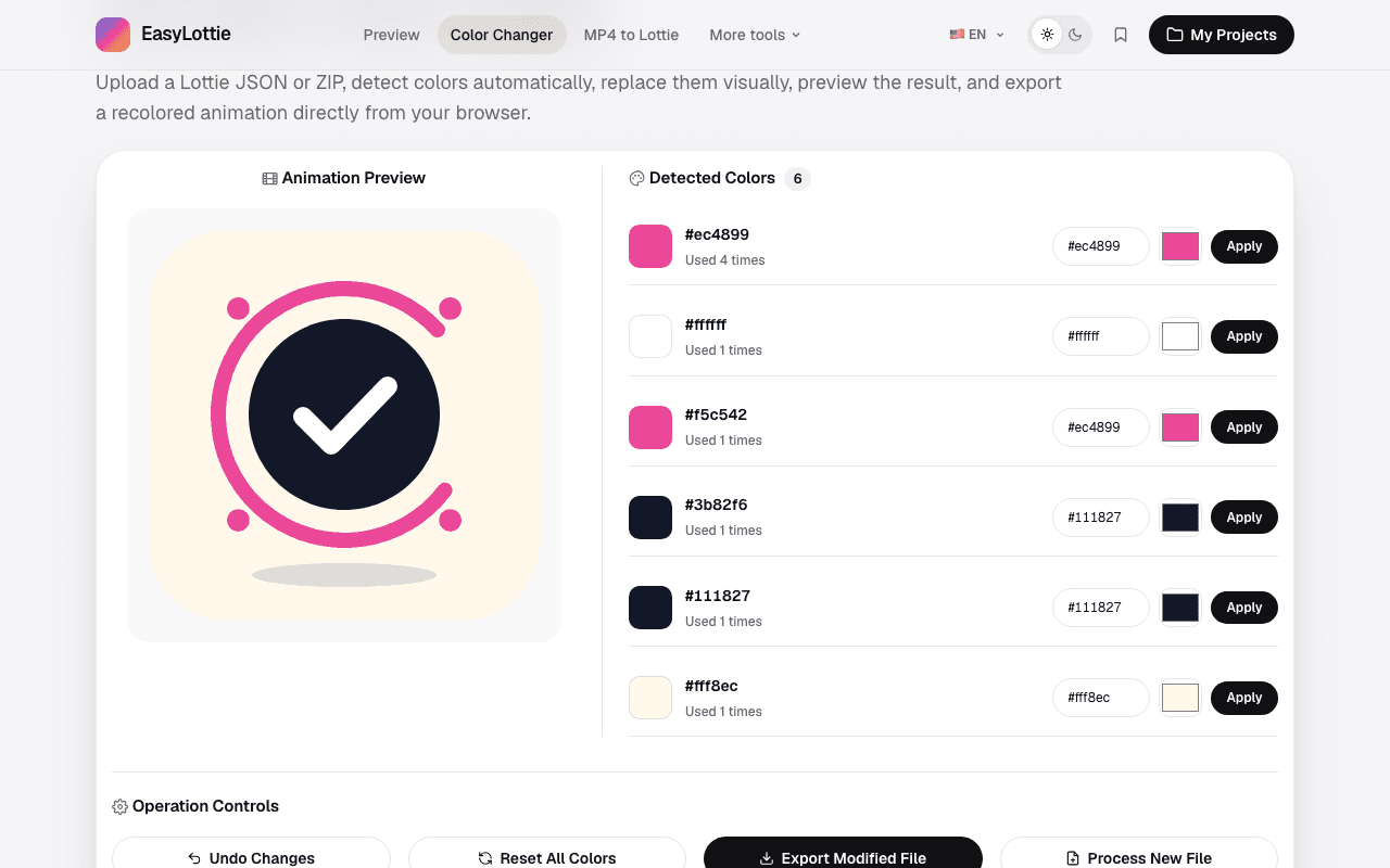 The same badge recolored: the blue circle is now near-black and the yellow ring is pink