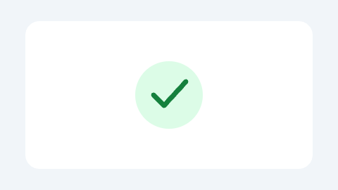Success confirmation